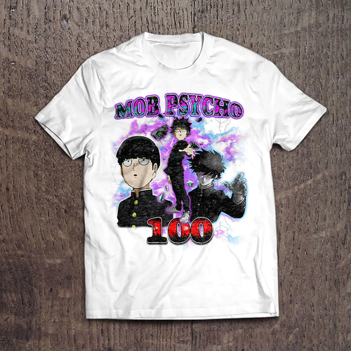 モブサイコ100 アニメ ユニセックスTシャツ Tシャツ Beautiful モブサイコ100 アニメ ユニセックスTシャツ Tシャツ Beautiful