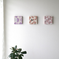 3 件套 12 x 12cm 小布料面板 [粉色和紫色] kakushikukka 復古水果蝴蝶 第4張的照片