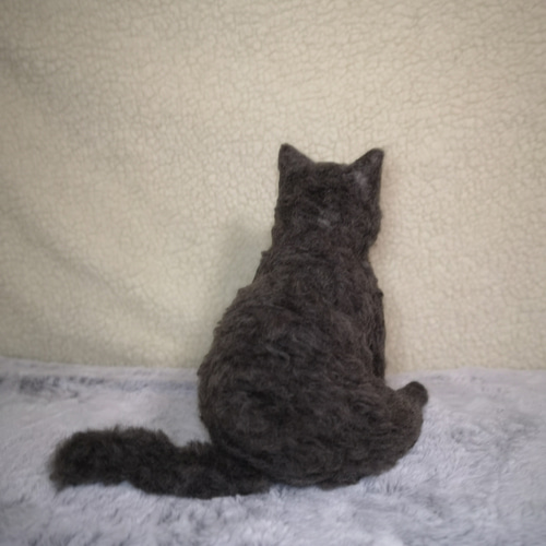 ☆羊毛フェルトグレーマンチカン☆ 猫 ハンドメイド ねこ ネコ