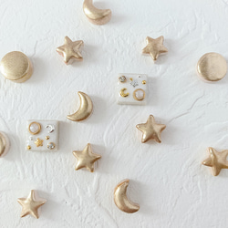 星 月 ⭐️ ピアス 秋 イヤリング  十五夜 【送料無料】 2枚目の画像