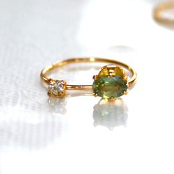 - beautifull precious - k10 Diamond & Sapphire Ring 3枚目の画像