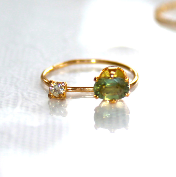 - beautifull precious - k18 Diamond & Sapphire Ring 3枚目の画像