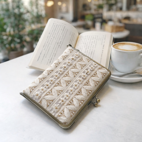 洋裁の先生が作る【ブックカバー】手帳カバー ほぼにち 文庫本 インド