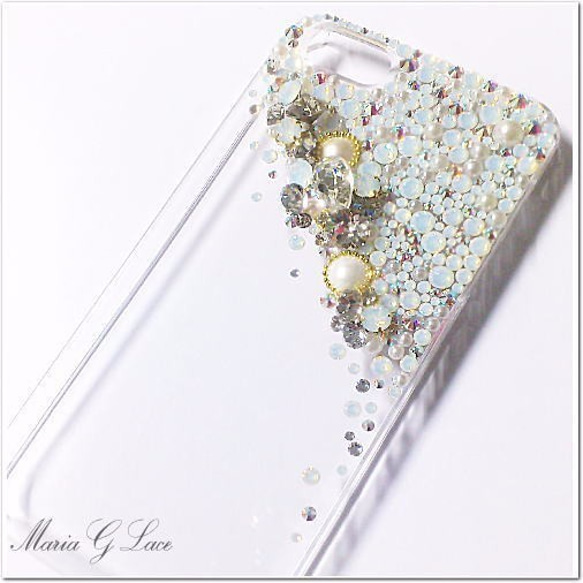 [mariaglace]雪花裝飾智能手機外殼iPhone14 14max 14Promax Swarovski 第1張的照片