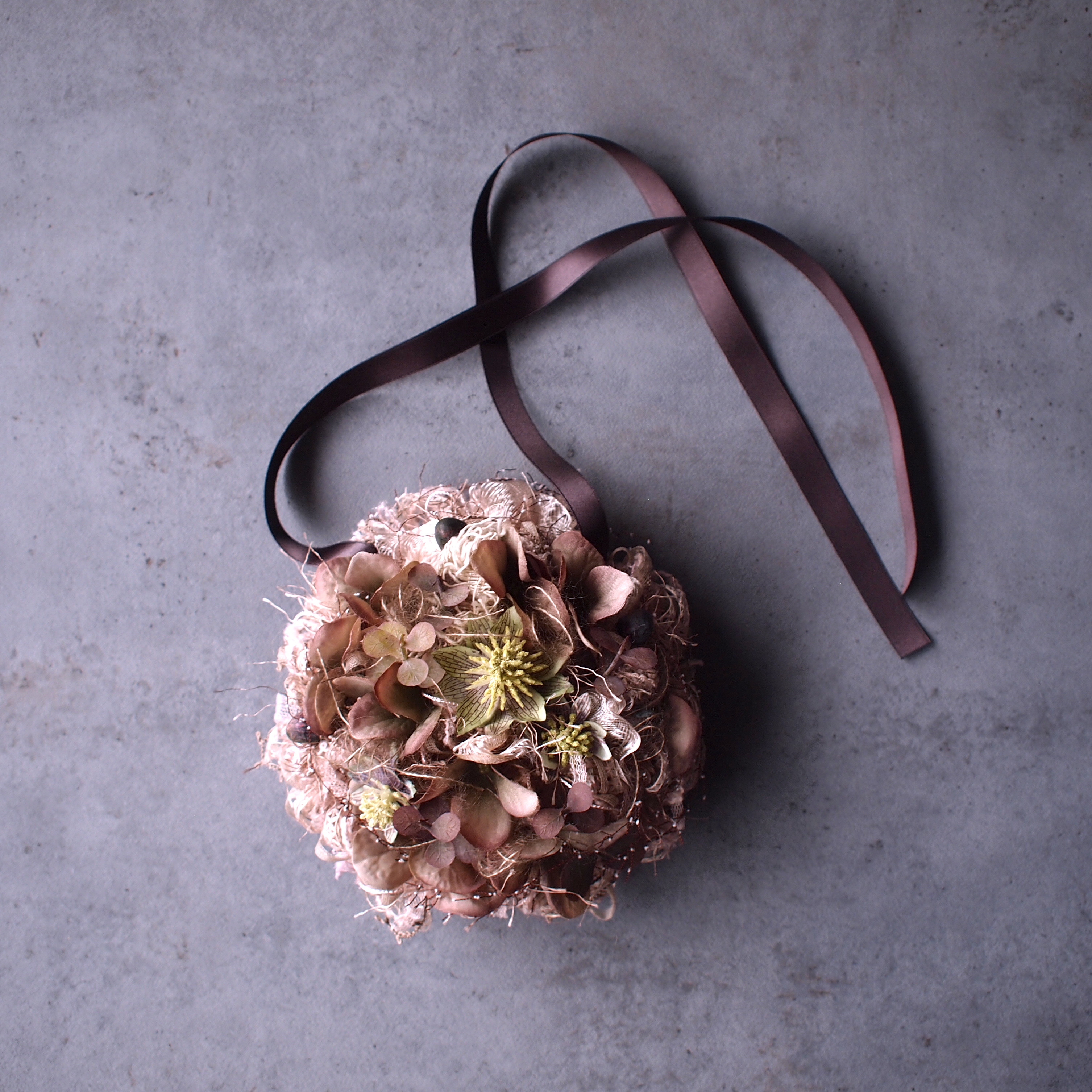 【一点物】凪の苑_海松茶_13×13cm