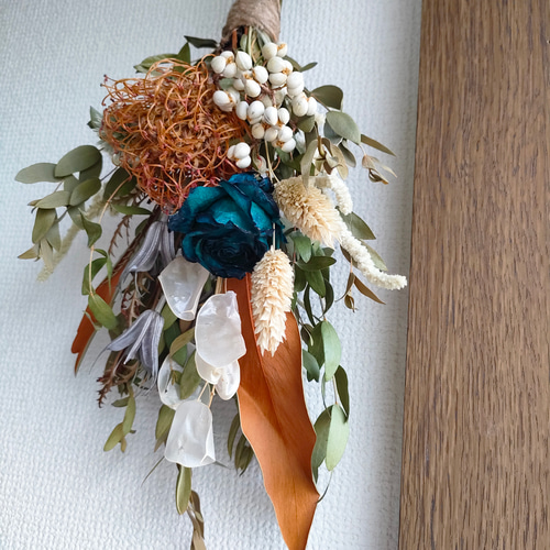 ドライフラワー スワッグ ブーケ フライングリース フライングスワッグ