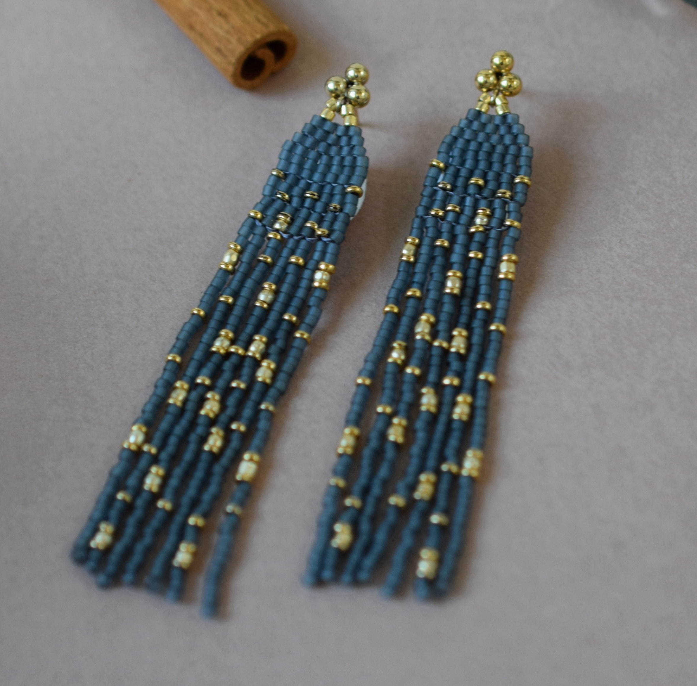 【14kgf】grayish ブルーグレー/フリンジ くすみカラー ニュアンス 4,316円