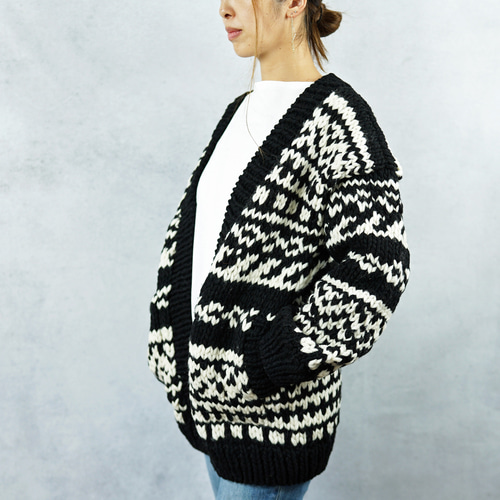 CARVEN カルヴェン☆総柄ジャガードニット ネイビー×グリーン M CARVEN（ニット/セーター）のフリマアイテム一覧