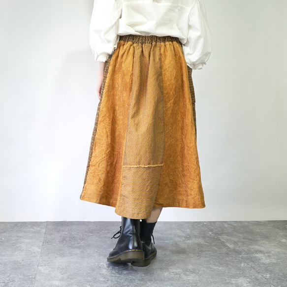 Chiguhagu 喇叭裙/橙色 第3張的照片
