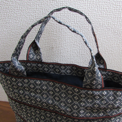畳ヘリで作ったバッグ(柄物) トートバッグ ゆい～つながりを