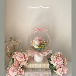 バルーンフラワー、フラワーバルーン、ピンク、花束 2枚目の画像