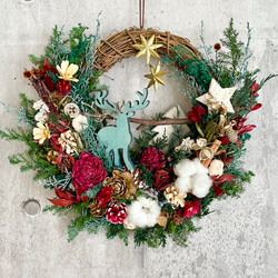 Christmas reindeer wreath 2枚目の画像