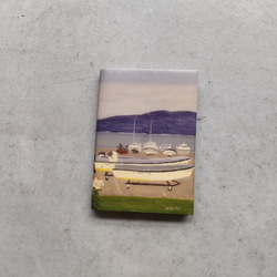 絵本なブックカバー『諏訪湖のヨットハーバー』 3枚目の画像