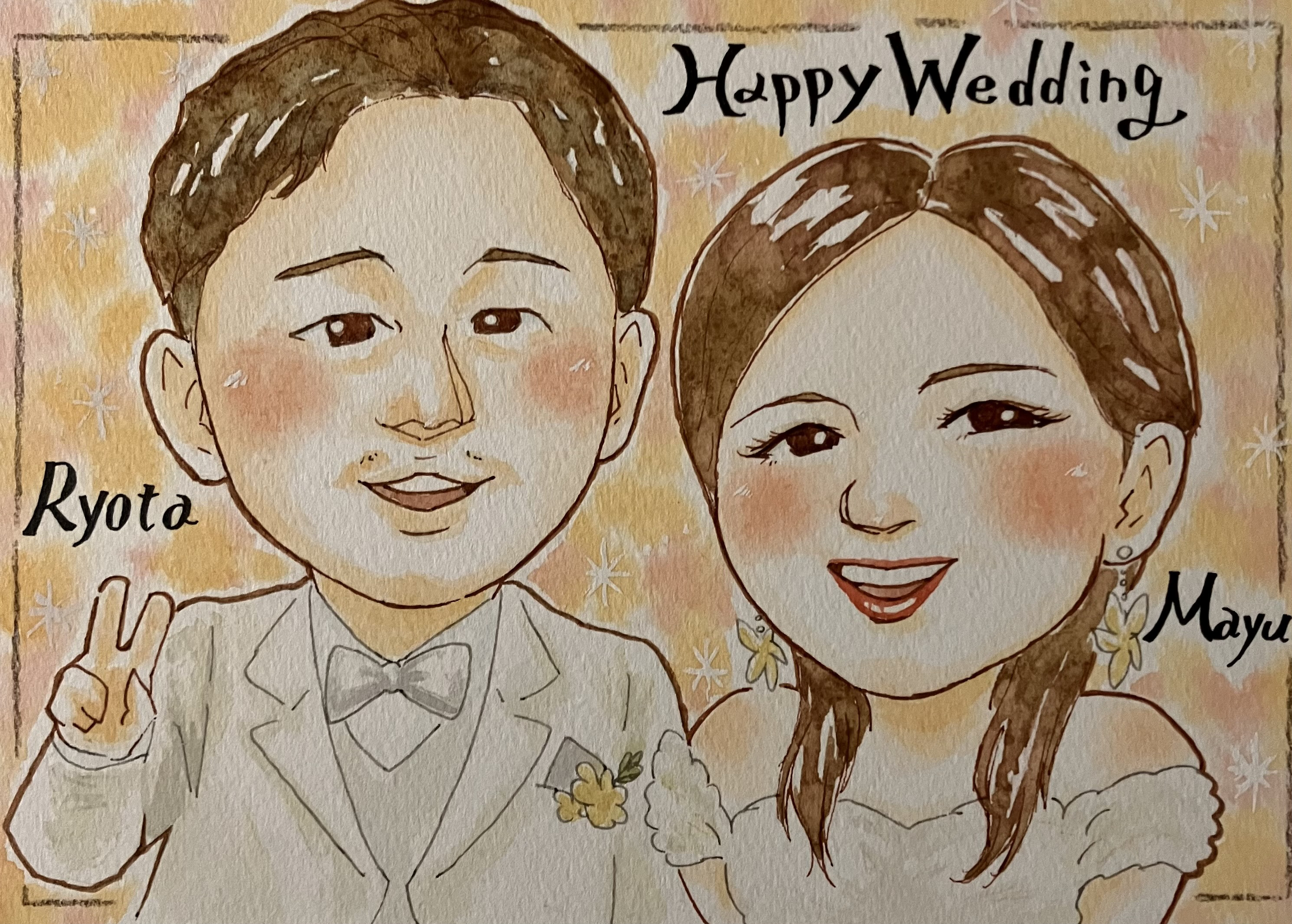 結婚祝いに可愛いウェルカムボード