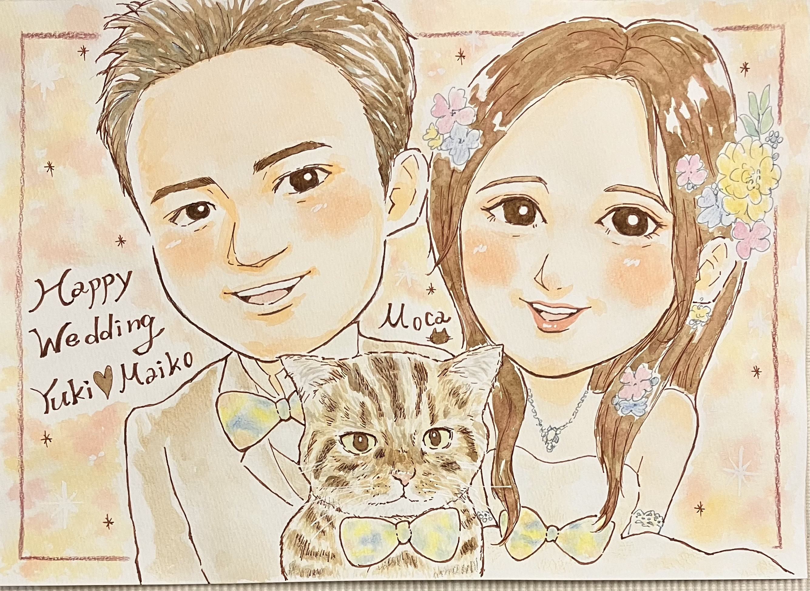 結婚祝いに可愛いウェルカムボード