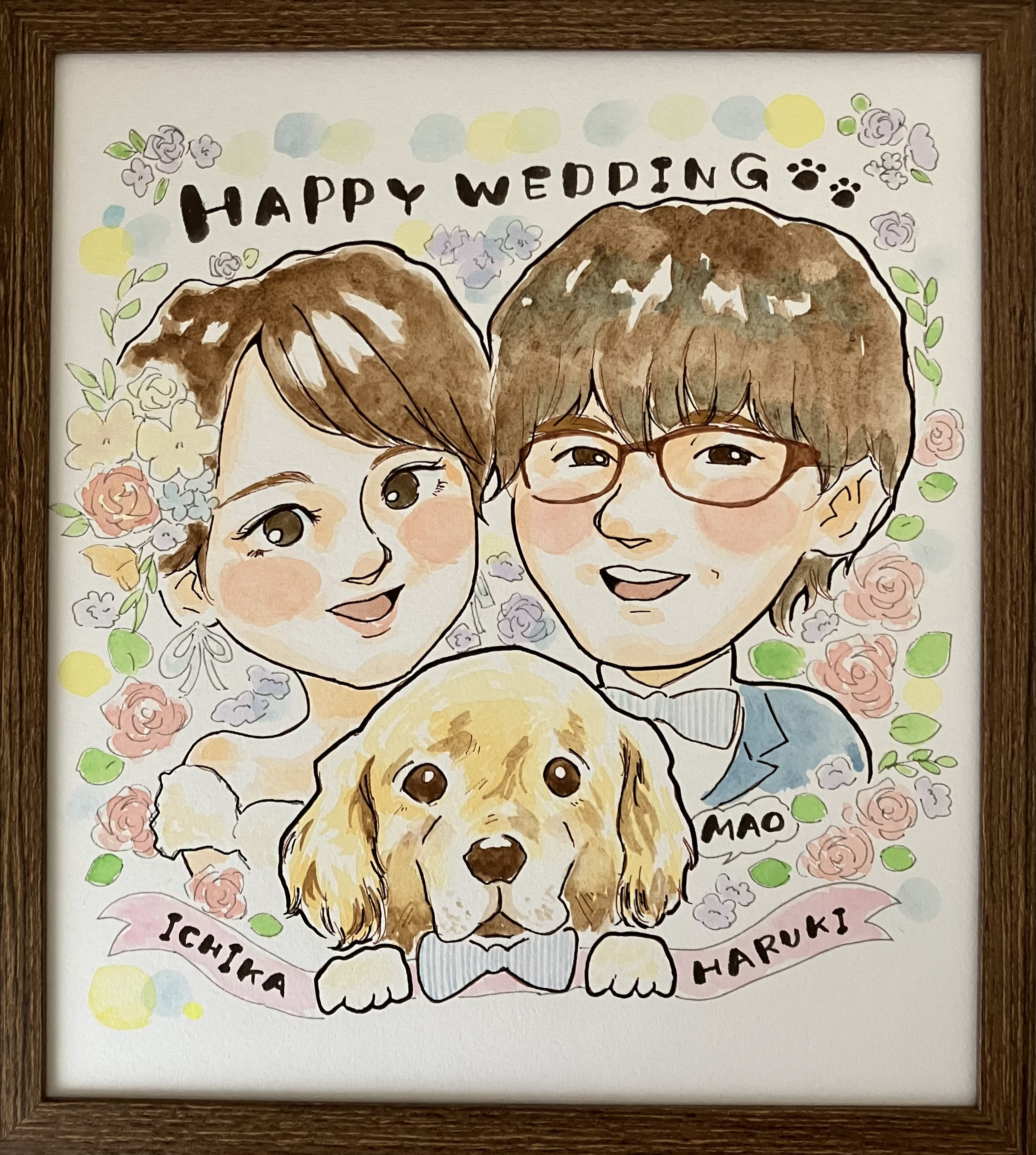 結婚祝いに可愛いウェルカムボード
