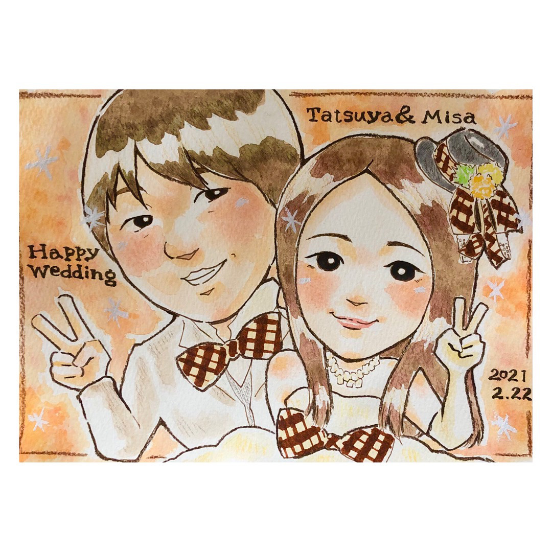 結婚祝いに可愛いウェルカムボード