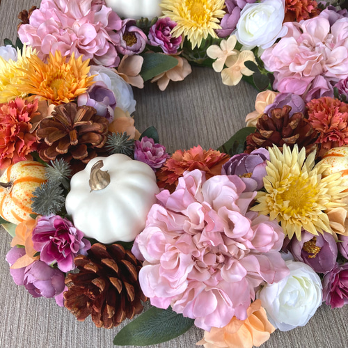 LLサイズ【ハロウィン・サンクスギビング】お花たっぷりのハロウィン