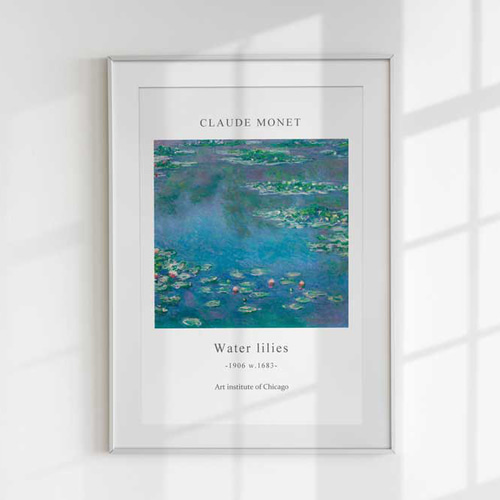 クロード モネ、睡蓮、風景画、名画、アートポスター、シンプル