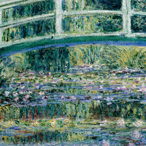 クロード モネ、睡蓮と日本の橋、風景画、名画、ポスター、シンプル