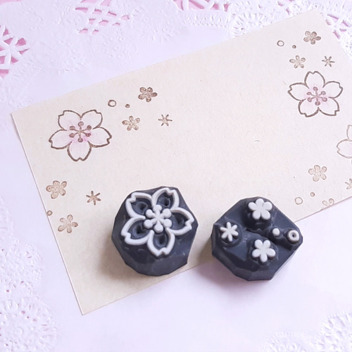 雛祭りにも】 桜の花 はんこセット スタンプ 花 春 はんこ・スタンプ