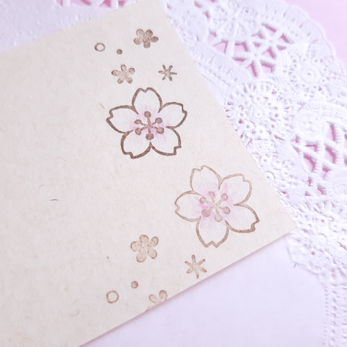 雛祭りにも】 桜の花 はんこセット スタンプ 花 春 はんこ・スタンプ
