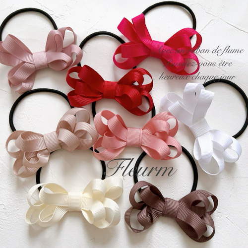 ぷっくり細リボンヘアゴム ヘアゴム Fleurm-フルーム 通販 14562509