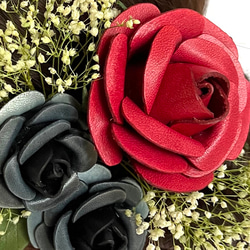 レザーで作った”薔薇の髪飾り”MK-012 11枚目の画像