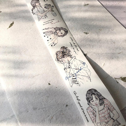 【切り売り】Pion マスキングテープ 《Sketch Girl》 [PI019] 3枚目の画像