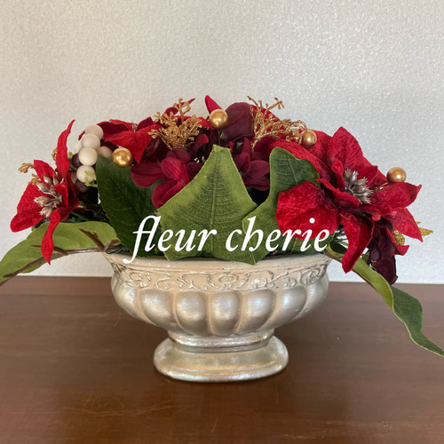 Creema限定 超早割価格】クリスマスアレンジ陶器エレガント