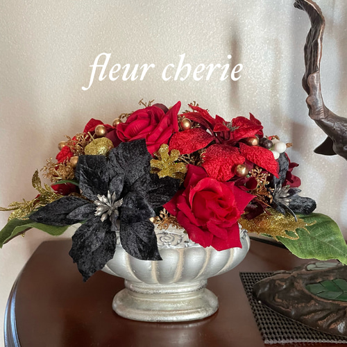 Creema限定 超早割価格】クリスマスアレンジ陶器エレガント