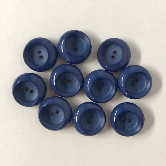 レトロ サークル 円形 ボタン ブルー 15mm 10個セット at-288 1枚目の画像