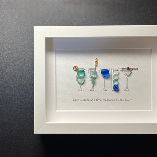 シーグラスアート「カクテル ～深海・芯～」 その他アート ゆきみ工房