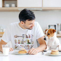 楽器ねこ大集合Ｔシャツ(白) 4枚目の画像