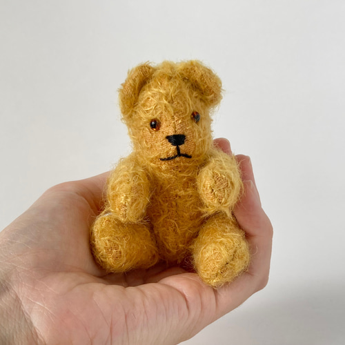 11cm□黄色いモヘアのピーナッツベア まる ぬいぐるみ mmmyok 通販