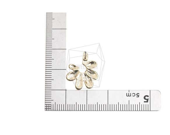 ERG-2186-G【2個入り】フラワーピアス,Flower Post Earring/15.4mm X 18.4mm 5枚目の画像