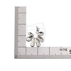 ERG-2186-R【2個入り】フラワーピアス,Flower Post Earring/15.4mm X 18.4mm 5枚目の画像