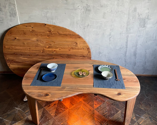 ビーンズこたつ】120×90cm 天板付き 癒されるちゃぶ台 円 丸 ロー