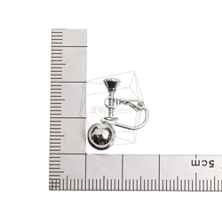 ERG-2196-R【2件】球耳環/螺絲彈簧/球無穿孔螺絲Bac 第5張的照片