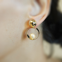 ERG-2197-G【2個入り】ボールラウンドピアス /Ball Round Post Earring 6枚目の画像