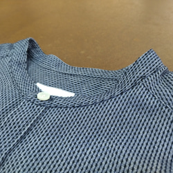 <OSOCU> Chita-momen band collar shirt ”Sashiko””　知多木綿　刺し子シャツ 3枚目の画像