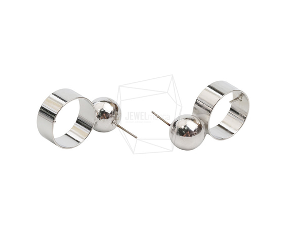 ERG-2197-R【2個入り】ボールラウンドピアス /Ball Round Post Earring 3枚目の画像