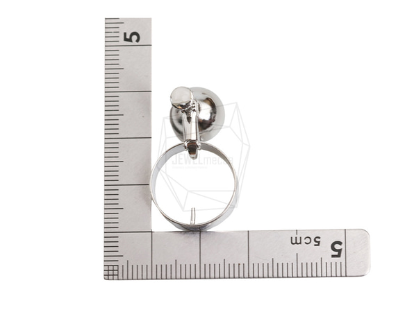 ERG-2198-R【2件】圓珠耳環/螺旋彈簧/圓珠無穿孔 第5張的照片