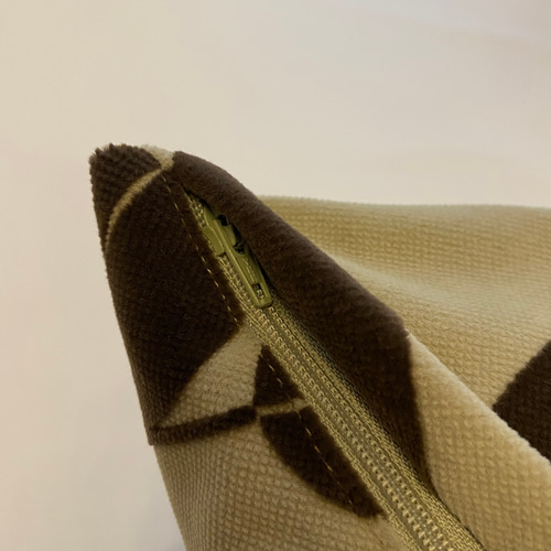 座布団カバー【カーキリーフ】5枚　ハンドメイド 座布団カバー【カーキリーフ】5枚 ハンドメイド 座布団カバー 2