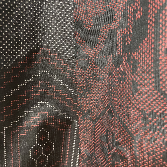 大島紬のリブフレアースカート　秋の暮 6枚目の画像