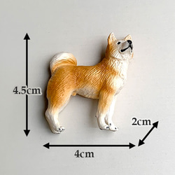 枯山水のセットや苔テラリウムのインテリアとして【ミニチュア フィギュア【秋田犬（あきたいぬ）】 5枚目の画像