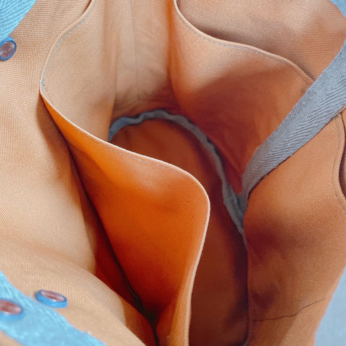 ブラウン トートバッグ オレンジ内部 ポーチ付きPUレザートートバッグ | レディース,バッグ,トート