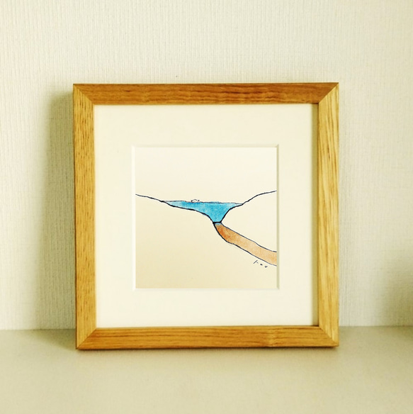 水彩画 木製額縁