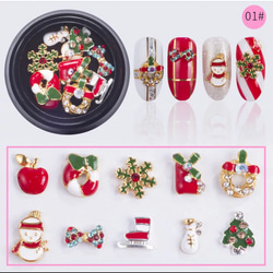 クリスマス ネイルパーツ10点 ネイルシール まぁ 通販 14564739