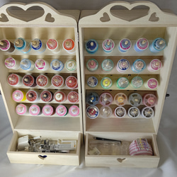 糸立て ミシン糸収納 ボビン同時収納 壁掛け 木製 糸掛け 白 楽天市場】糸巻ラック 壁掛け式 54本 ボビン 刺繍糸 糸立て 台 木製